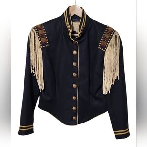 Vintage Double D Ranch Wear Wool Military Style Cavalry Bolero Jacket Small